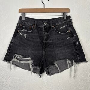 American Eagle Black Highest Rise 90s Boyfriend Short Size 6